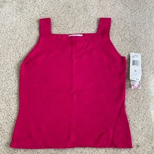 Jones New York hibiscus pink camisole tank top NWT